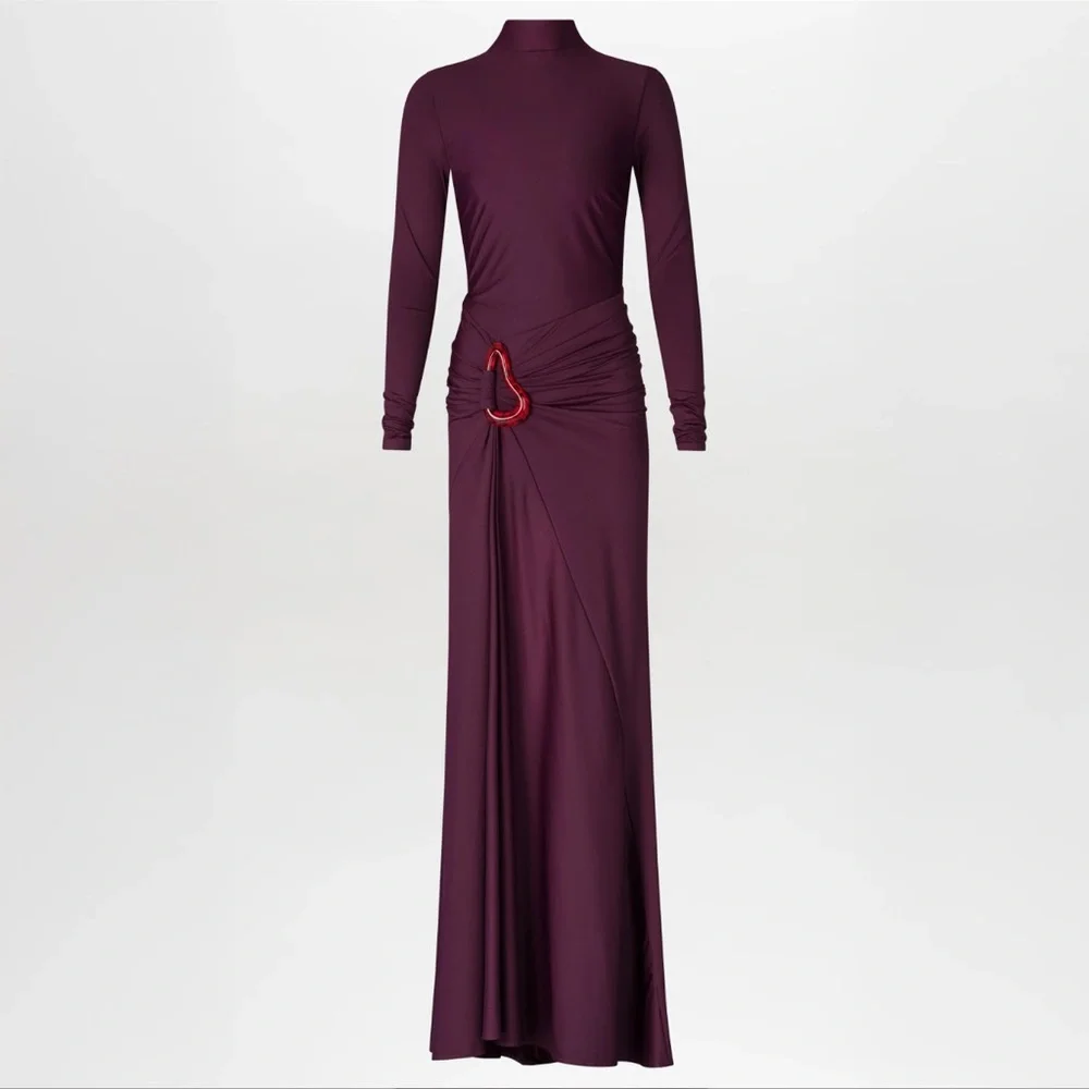 Silvia Tcherassi Lena Dress Burgundy - Picture 1 of 4